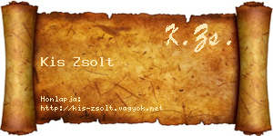 Kis Zsolt névjegykártya