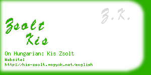 zsolt kis business card